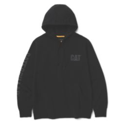 CAT Trademark Hoodie  Sweat Shirt Black Large 41-43" Chest