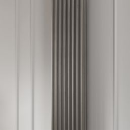 Reina 1800mm x 290mm 3449BTU Raw Metal Vertical 3 Column Radiator