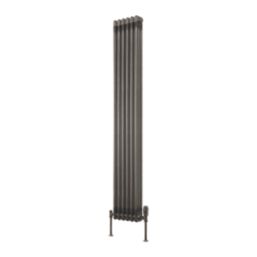 Reina 1800mm x 290mm 3449BTU Raw Metal Vertical 3 Column Radiator