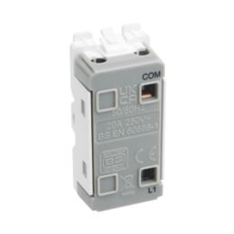 British General Nexus Metal Grid 20A 1-Way Grid Retractive Switch Module 'Press' Black Nickel
