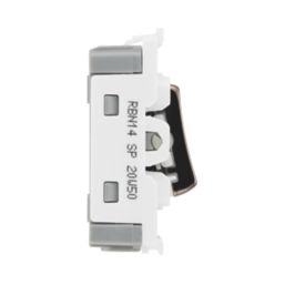 British General Nexus Metal Grid 20A 1-Way Grid Retractive Switch Module 'Press' Black Nickel