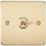 Knightsbridge  10AX 1-Gang Intermediate Switch Brushed Brass with Colour-Matched Inserts