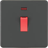 Knightsbridge SF8331NAT 45A 1-Gang DP Control Switch Anthracite with LED