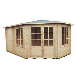 Shire Leygrove 14' x 9' 6" (Nominal) Hip Timber Log Cabin