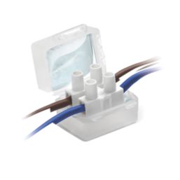 Raytech Isaac 4 2-Entry 2-Pole IPX8 Mini Gel Connector Covers Clear 4 Pack
