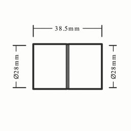 Flomasta  Copper End Feed Equal Couplers 28mm 10 Pack