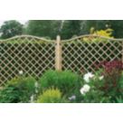 Forest Hamburg Lattice Curved Top Garden Screens 6' x 6' 3 Pack