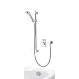Aqualisa Visage Q HP/Combi Rear-Fed Chrome Thermostatic Dual Outlet Concealed Smart Shower with Adjustable Head & Bath Filler