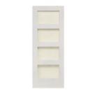 4-Clear Light Primed White Wooden Shaker Internal Door 1981mm x 838mm