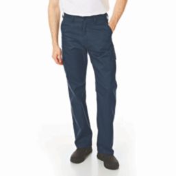 Lee Cooper LCPNT205 Work Trousers Navy 34" W 31" L