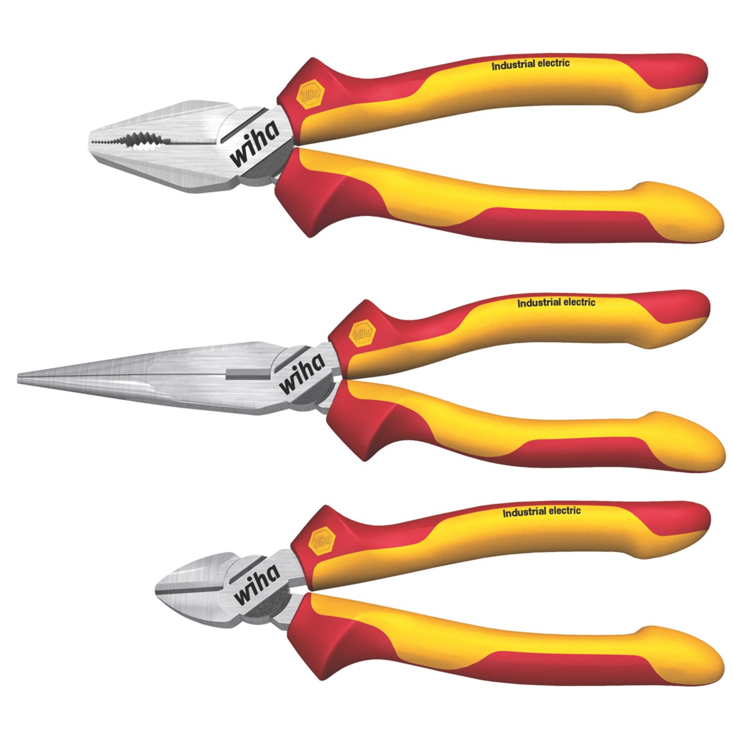 Wiha VDE Electrical Pliers 3 Piece Set (385KW)