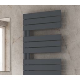 Reina 823mm x 550mm 1356BTU Anthracite Flat Designer Towel Radiator