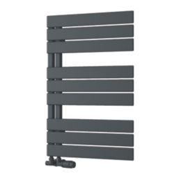 Reina 823mm x 550mm 1356BTU Anthracite Flat Designer Towel Radiator