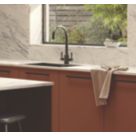 Wilsonart Matt Grey & White Marble Effect Laminate Upstand 3000mm x 100mm x 20mm