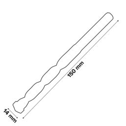 Erbauer  Straight Shank Masonry Drill Bit 14mm x 150mm