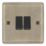 LAP  20A 16AX 2-Gang 2-Way Switch  Antique Brass with Black Inserts