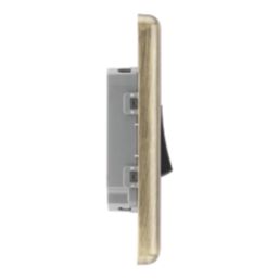 LAP  20A 16AX 2-Gang 2-Way Switch  Antique Brass with Black Inserts