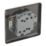 LAP  20A 16AX 2-Gang 2-Way Switch  Antique Brass with Black Inserts
