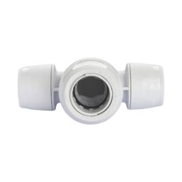 Hep2O  Plastic Push-Fit Reducing Keyless Tee 15mm x 15mm x 22mm