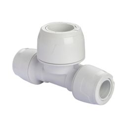Hep2O  Plastic Push-Fit Reducing Keyless Tee 15mm x 15mm x 22mm