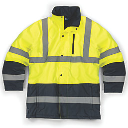 Tough Grit  Hi-Vis Waterproof Jacket Yellow / Navy Large 54" Chest