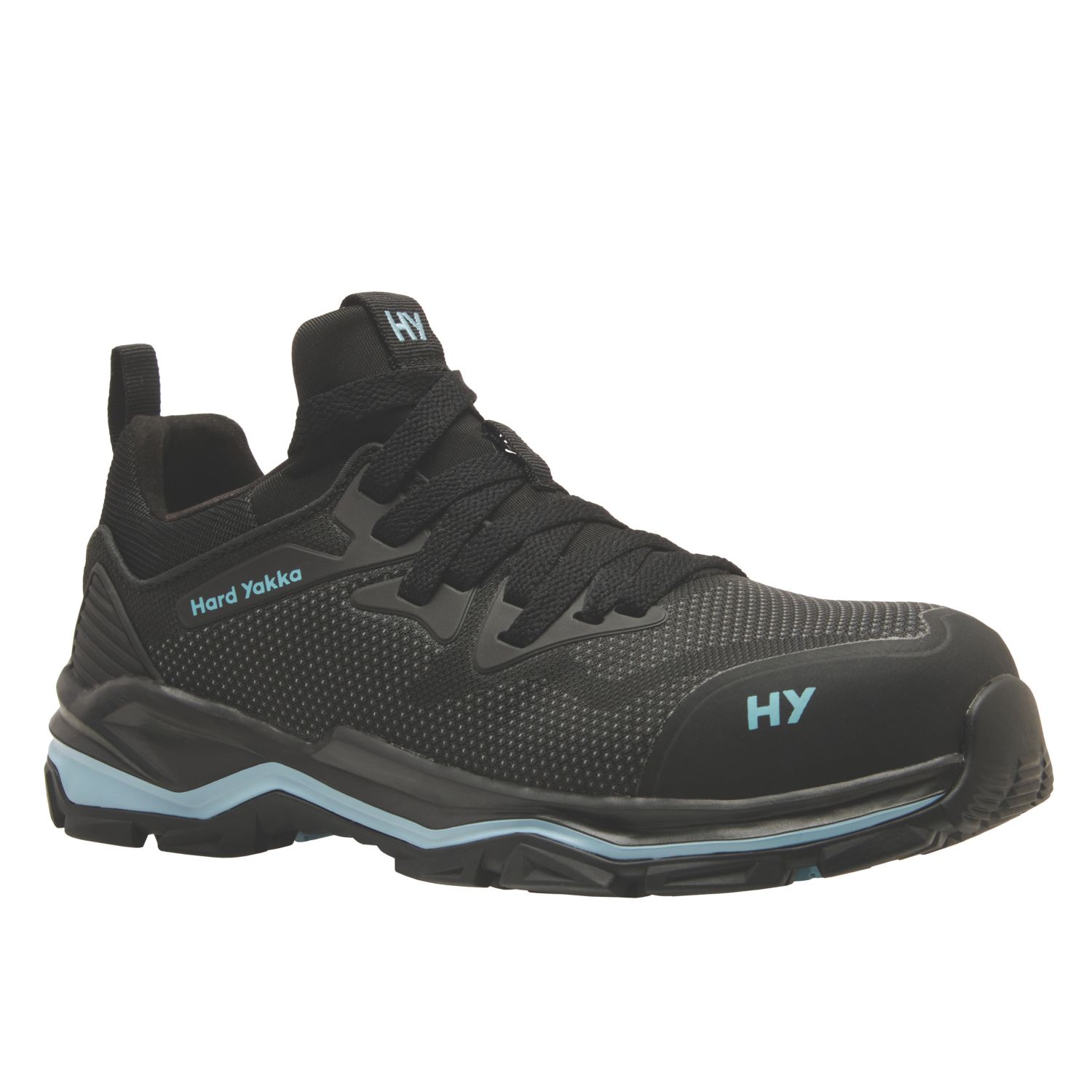 Hard Yakka Icon Size 9 Womens Black/Blue Safety Trainers (385XF)