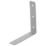 Magnodur Chair Brackets Silver 100mm x 100mm x 20mm 12 Pack