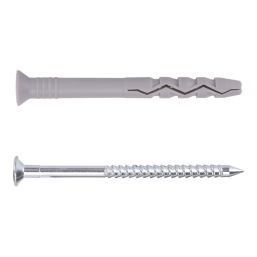 Easyfix  Nylon & Steel Countersunk Head Hammer Fixings 6mm x 40mm 20 Pack