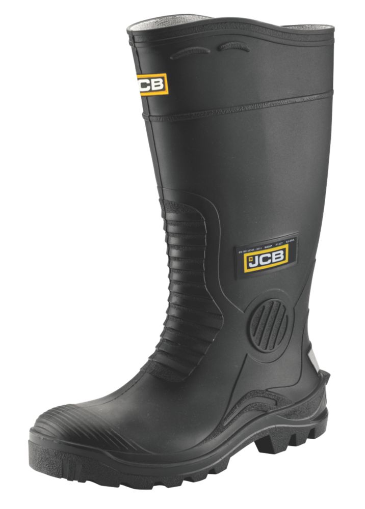 Mens steel store toe cap wellies