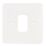 Hager Sollysta WMGP1 1-Module Grid Faceplate White