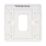 Hager Sollysta WMGP1 1-Module Grid Faceplate White