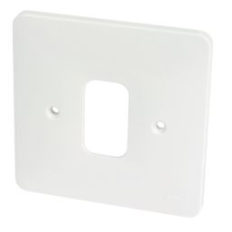 Hager Sollysta WMGP1 1-Module Grid Faceplate White