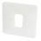 Hager Sollysta WMGP1 1-Module Grid Faceplate White