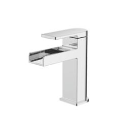 Refurb  Niagara Waterfall Chrome 147mm Cloakroom Lever Mono Basin Mixer Tap  With Clicker Waste