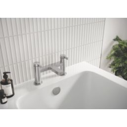Bristan Elevar Chrome-Plated 129mm Deck Mounted Lever 2 Tap Holes Bath Mixer Tap