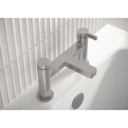 Bristan Elevar Chrome-Plated 129mm Deck Mounted Lever 2 Tap Holes Bath Mixer Tap