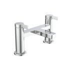 Bristan Elevar Chrome-Plated 129mm Deck Mounted Lever 2 Tap Holes Bath Mixer Tap