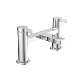 Bristan Elevar Chrome-Plated 129mm Deck Mounted Lever 2 Tap Holes Bath Mixer Tap