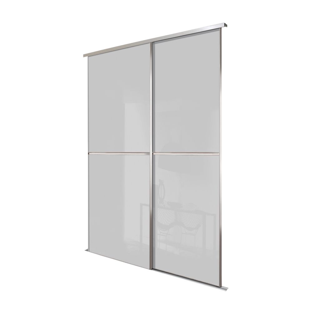 Non Mirrored Silver Sliding Wardrobe Doors Doors Door Fittings
