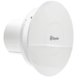 Xpelair LVCV4SR 100mm Axial Bathroom or Kitchen Extractor Fan with Humidistat & Timer White 220-240V