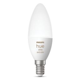 Philips Hue  E14 Candle RGB & White LED Smart Light Bulb 4W 470lm 2 Pack