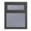 Crystal  Top Opening Obscure Triple-Glazed Casement Anthracite on White uPVC Window 1190mm x 1115mm