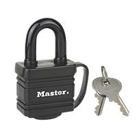 Master Lock 7804EURD Laminated Steel Keyed Alike Water-Resistant   Padlock 40mm 2 Pack