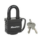 Master Lock 7804EURD Laminated Steel Keyed Alike Water-Resistant   Padlock 40mm 2 Pack