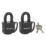 Master Lock 7804EURD Keyed Alike Water-Resistant   Padlocks Black 40mm 2 Pack