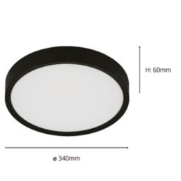 Eglo Musurita LED Ceiling Light Black 14.6W 1600lm