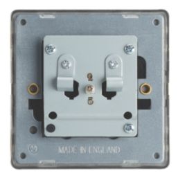 Contactum Lyric 1-Gang Female Coaxial TV Socket Brushed Brass with Black Inserts