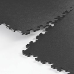 Garage Floor Tile Company X Joint Interlocking Floor Tiles Graphite 7mm 4 Pack