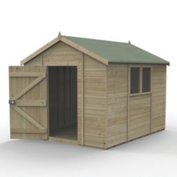 Forest Timberdale 8' 6" x 10' (Nominal) Apex Tongue & Groove Timber Shed with Base
