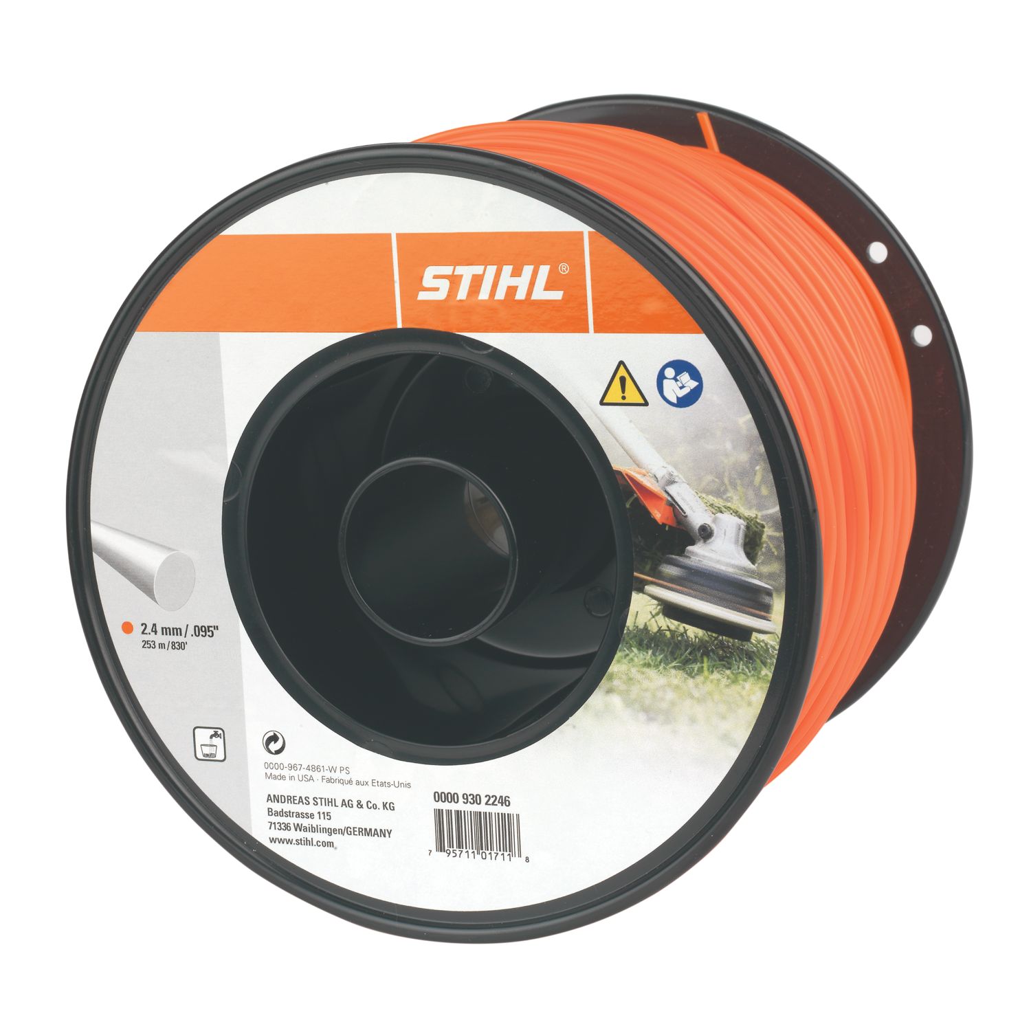 STIHL Round Mowing Line 2.4mm x 253m (386VP)